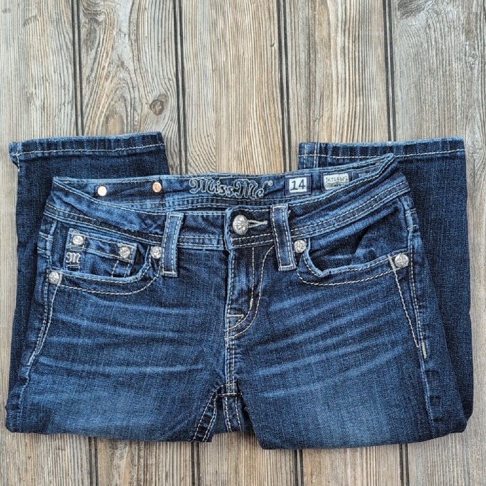 Miss Me Girls Embellished Capri Jeans – Size 14​